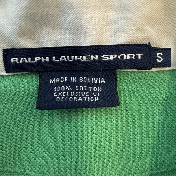 Vintage RALPH LAUREN SPORT Dress Womens Small Green Embroidered Crest Rugby - Picture 4 of 9